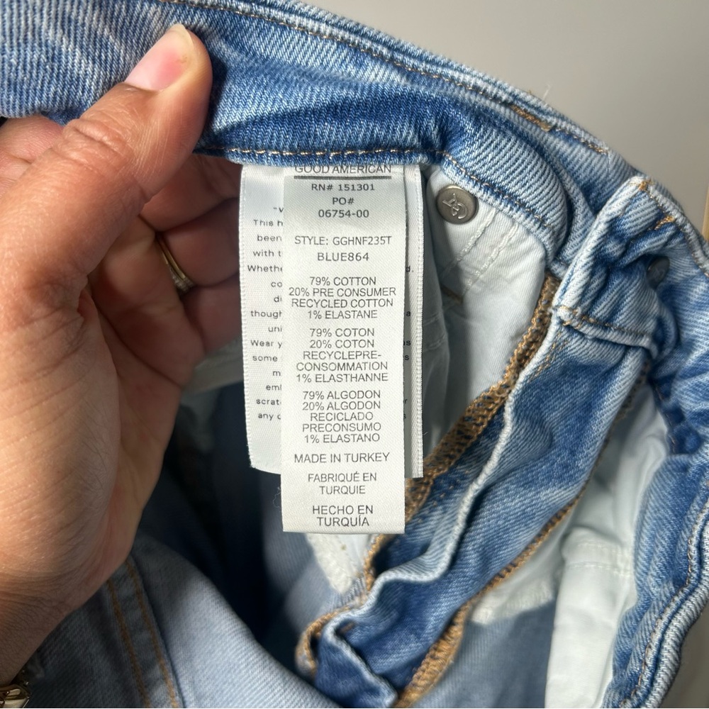 Good American Light Blue Straight Leg Jeans - Picture 5 of 9